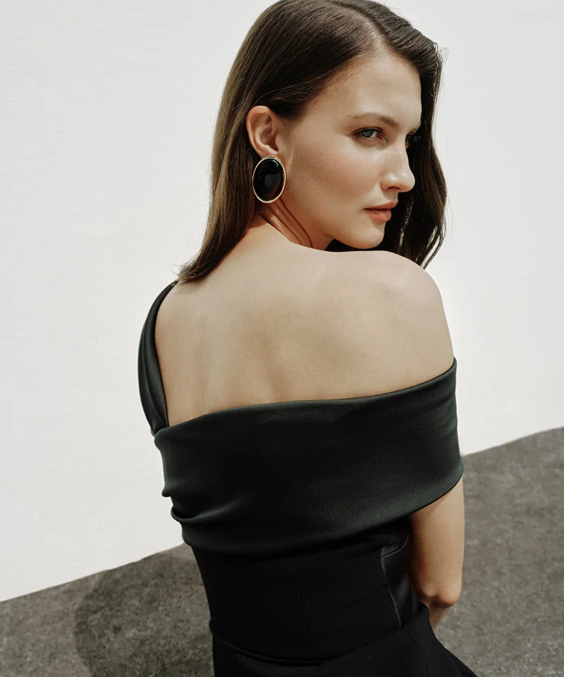 ابيكول Asymmetric Bow Dress